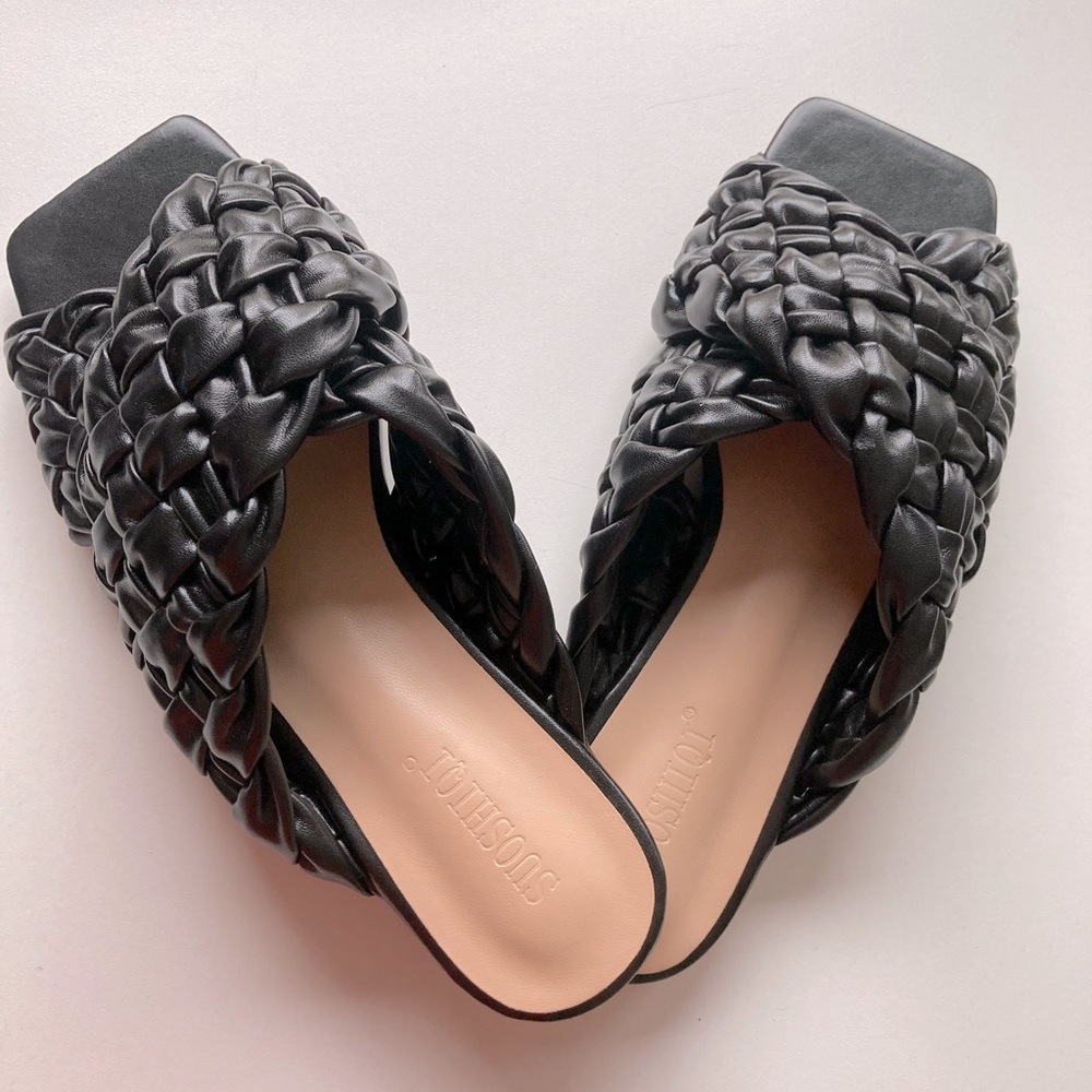 Leather Sandals - Woven